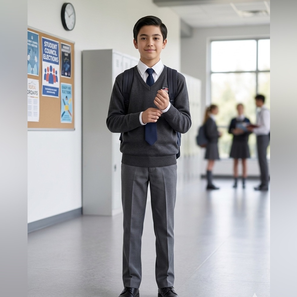 Junior High Private School Uniform Navy Necktie